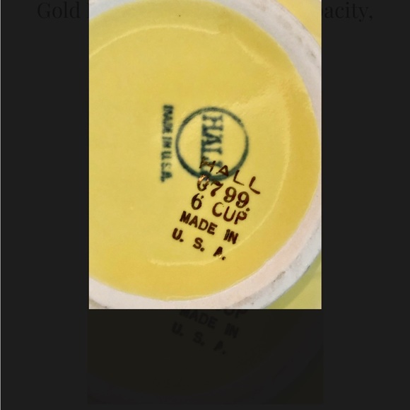 Vintage 1940s Hall China Teapot - Picture 8 of 10